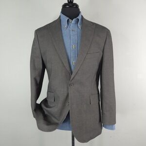 Joseph Abboud Blazer Mens Medium Gray Cotton Blend Stretch Sport Coat Jacket